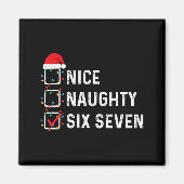 Funny Six Seven Meme 67 Christmas List Nice Naught マグネット (正面)