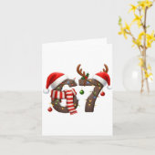 Funny Six Seven Meme 6-7 Xmas 67 Christmas Lights  カード (黄色い花)