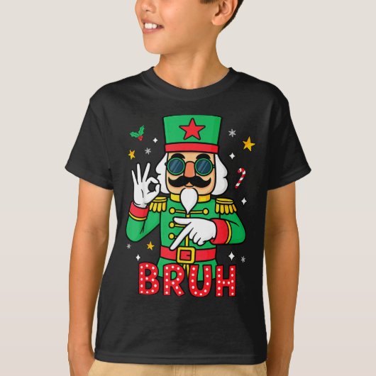 Funny Six Seven Meme Christmas Nutcracker Bruh Men Tシャツ (正面)