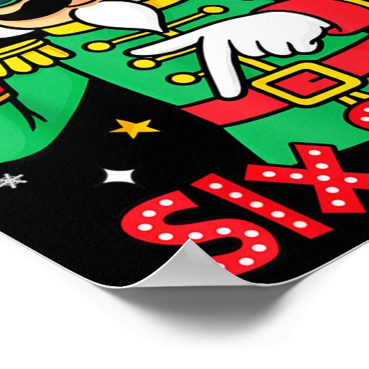 Funny Six Seven Meme Christmas Nutcracker Saying 6 ポスター (角)