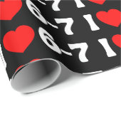 Funny Six Seven Meme “I Love 6-7” Pattern ラッピングペーパー (ロールコーナー)