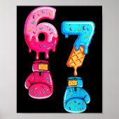 Funny Six Seven Meme Ice Cream Drip 67 Boxing  ポスター (正面)