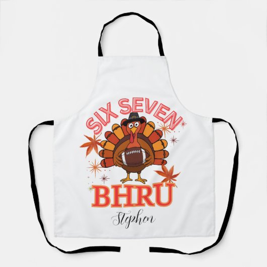 Funny Six Seven Meme Turkey Bruh,Postcard エプロン (正面)