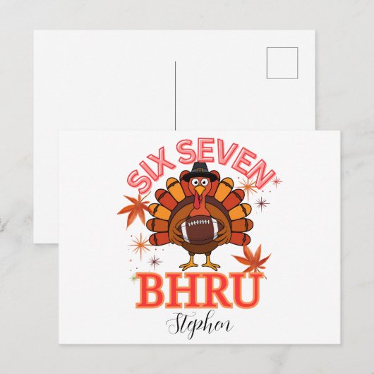 Funny Six Seven Meme Turkey Bruh,Postcard ポストカード (正面/裏面)