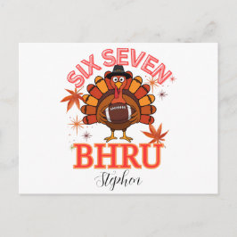 Funny Six Seven Meme Turkey Bruh,Postcard ポストカード