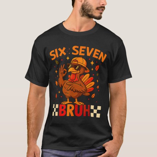 Funny Six Seven Meme Turkey Kids Bruh, 67 Thanksgi Tシャツ (正面)