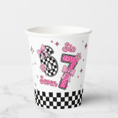 Funny Six Seven Party 67 Girl Birthday 紙コップ (正面)