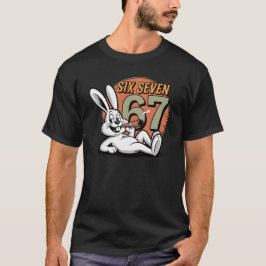Funny Six Seven Rabbit Smoking Easter Tシャツ
