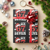 Funny Six Seven Santa Hat Christmas Saying ラッピングペーパー