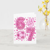 Funny Six Seven Soccer Valentines Day Men Women Ki カード (黄色い花)