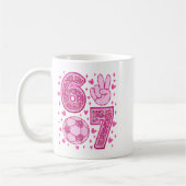 Funny Six Seven Soccer Valentines Day Men Women Ki コーヒーマグカップ (左)