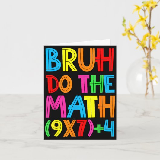 Funny Six Seven Teacher Student Bruh Do The Math 6 カード (黄色い花)