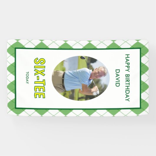 Funny Six-tee Golf 60th Birthday  横断幕 (横)