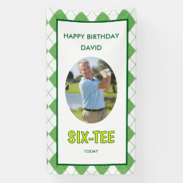 Funny Six-tee Golf 60th Birthday 横断幕