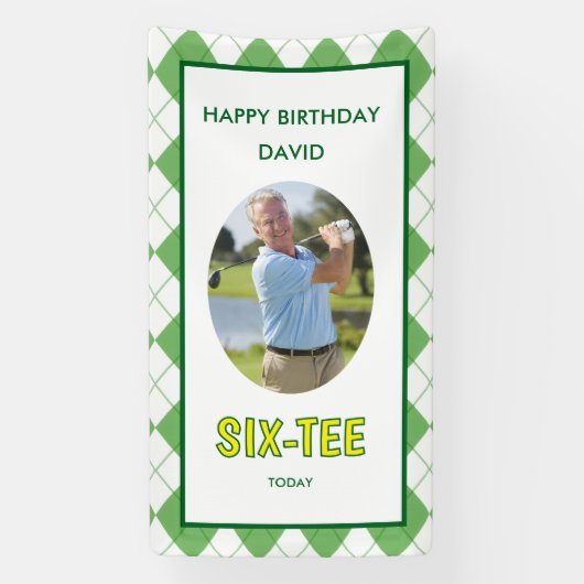 Funny Six-tee Golf 60th Birthday  横断幕 (縦)