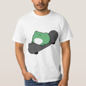 Funny Skateboarding Frog Tシャツ (正面)