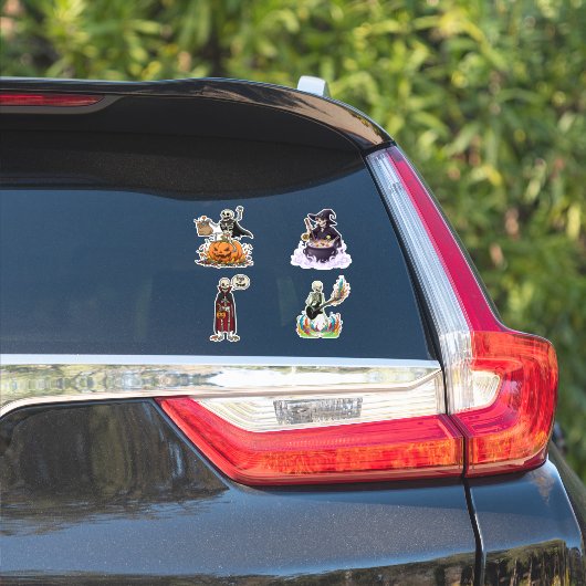 Funny Skeleton And Candy For Halloween シール (車体側面)