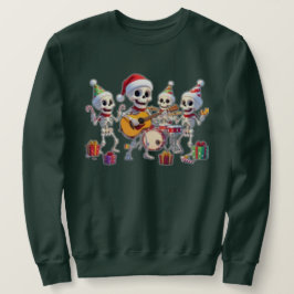 Funny Skeleton Band Christmas & New Year – 3D Cart スウェットシャツ