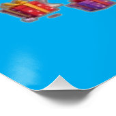 Funny Skeleton Band Christmas & New Year – 3D Cart ポスター (コーナー)