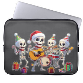 Funny Skeleton Band Christmas & New Year – 3D Cart ラップトップスリーブ