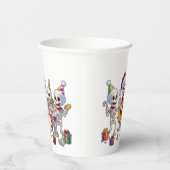 Funny Skeleton Band Christmas & New Year – 3D Cart 紙コップ (右)