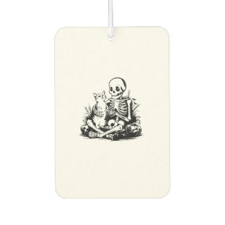 Funny Skeleton Cat Skull Kitty Cute Cat Goth Hallo カーエアーフレッシュナー