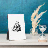 Funny Skeleton Cat Skull Kitty Cute Cat Goth Hallo フォトプラーク (側面)