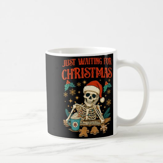 Funny Skeleton Christmas  コーヒーマグカップ (右)
