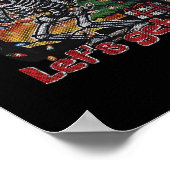 Funny Skeleton Christmas Let's Get Lit Classic ポスター (角)