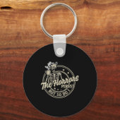 Funny Skeleton Coffee The Horrors Persist But So D キーホルダー (正面)