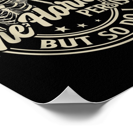 Funny Skeleton Coffee The Horrors Persist But So D ポスター (角)