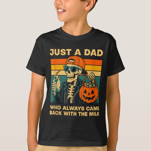 Funny Skeleton Dad Quote Retro Gift For Father’s D Tシャツ (正面)