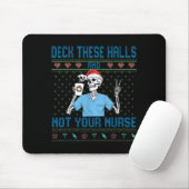 Funny Skeleton Deck The Halls And Not Your Nurse U マウスパッド (マウス)