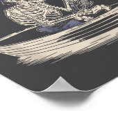 Funny Skeleton Fishing Just One More Cast Quote  ポスター (角)