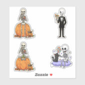 Funny Skeleton For Halloween シール (シート)