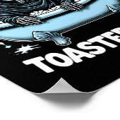 Funny Skeleton Halloween Live Laugh Toaster Th Des ポスター (角)