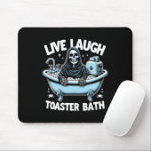 Funny Skeleton Halloween Live Laugh Toaster Th Des マウスパッド (マウス)
