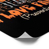 Funny Skeleton I Love Fall Prevention Fall Physica ポスター (角)