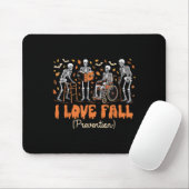 Funny Skeleton I Love Fall Prevention Fall Physica マウスパッド (マウス)