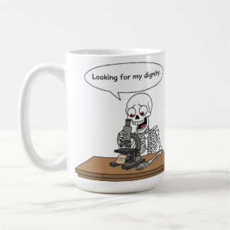 Funny Skeleton Looking For Dignity コーヒーマグカップ