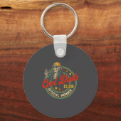 Funny Skeleton Member Cool Dads Club Father's Day  キーホルダー (正面)