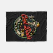 Funny Skeleton Member Cool Dads Club Father's Day  フリースブランケット (正面(横))