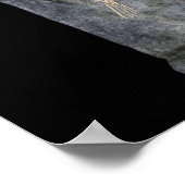 Funny Skeleton On Tombstone Halloween ポスター (角)