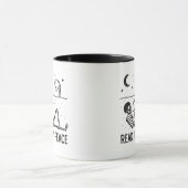 Funny Skeleton Read in Peace for Avid Book Readers マグカップ (中央)