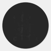 Funny Skeleton Reading Book Just One More Chapter ラウンドシール (正面)