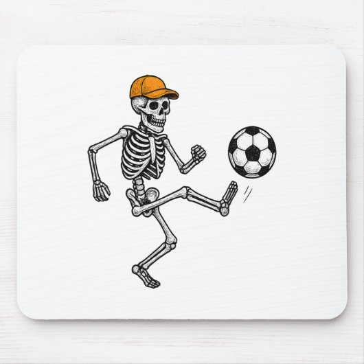 Funny Skeleton Soccer Ll Halloween Costume マウスパッド (正面)