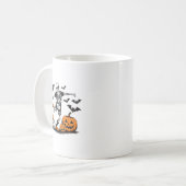 Funny Skeleton Soccer Men Boys Kids Halloween Cost コーヒーマグカップ (正面左)