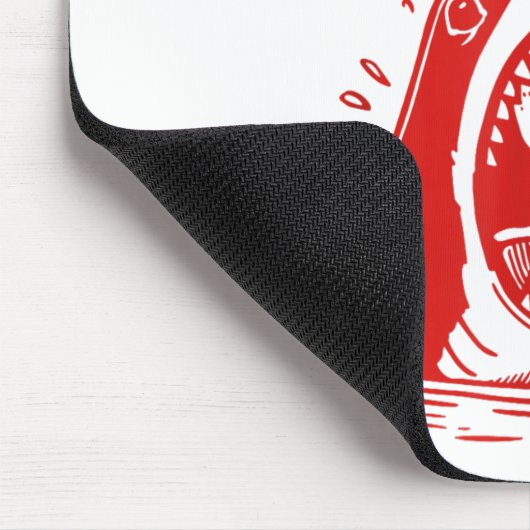 Funny Skeleton Stay Sitive Shark Beach Motivationa マウスパッド (コーナー)