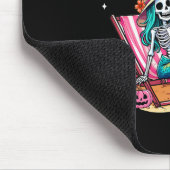 Funny Skeleton Summerween Mermaid Beach Halloween  マウスパッド (コーナー)