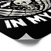 Funny Skeleton There's Skelly In My Belly Pregnant ポスター (角)